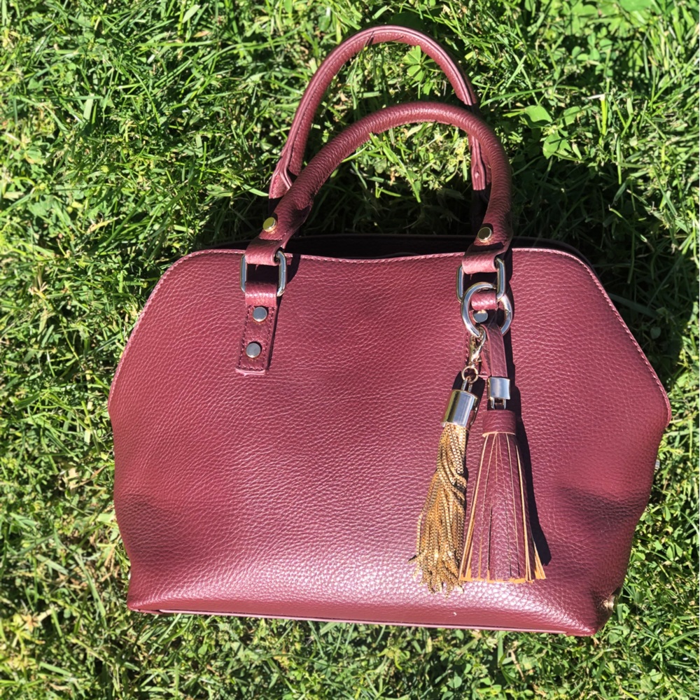 Burgundy wine purse New without Tags